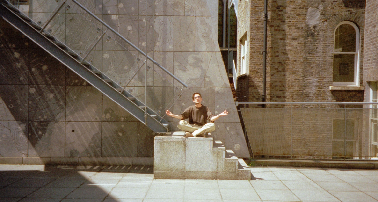 Ashley meditating... Isn't he an odd child?